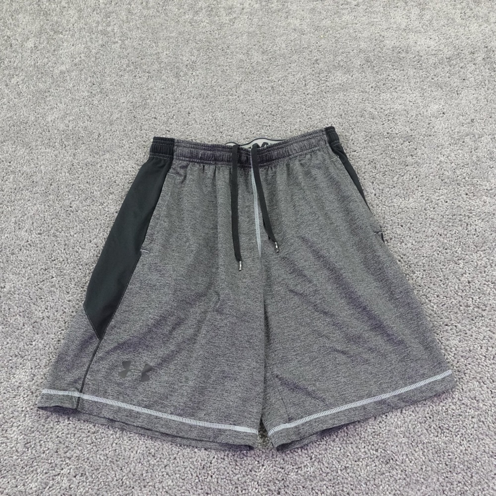 Under Armour Shorts Mens Medium Gray Athletic Basketball Loose Fit